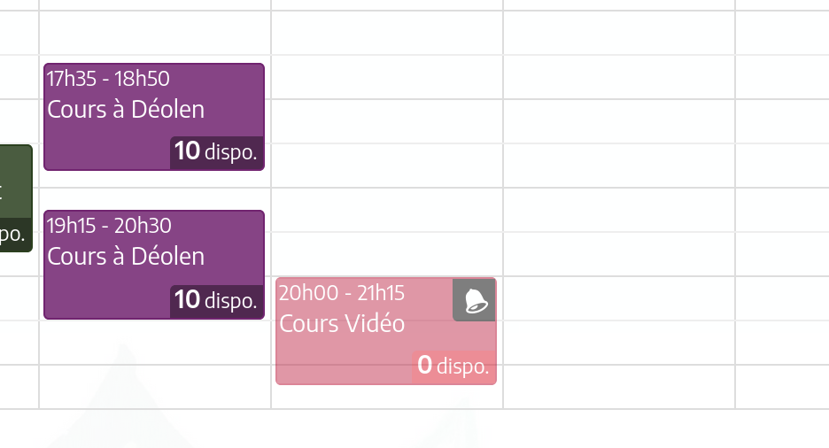 Affichage d’un cours complet